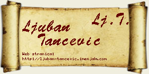 Ljuban Tančević vizit kartica